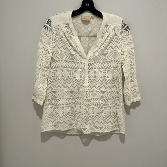 Anthropologie cream blouse | XS - Picture 1 of 5